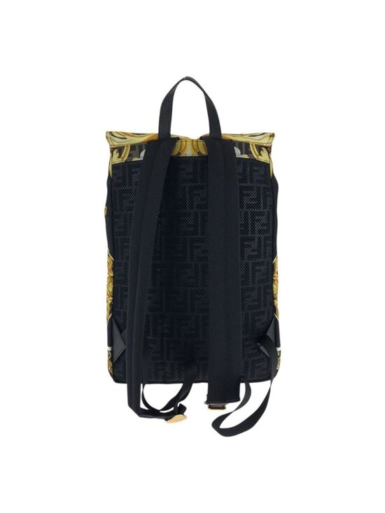 Fendi Black Brown Yellow Gold Nylon Backpack main image 6